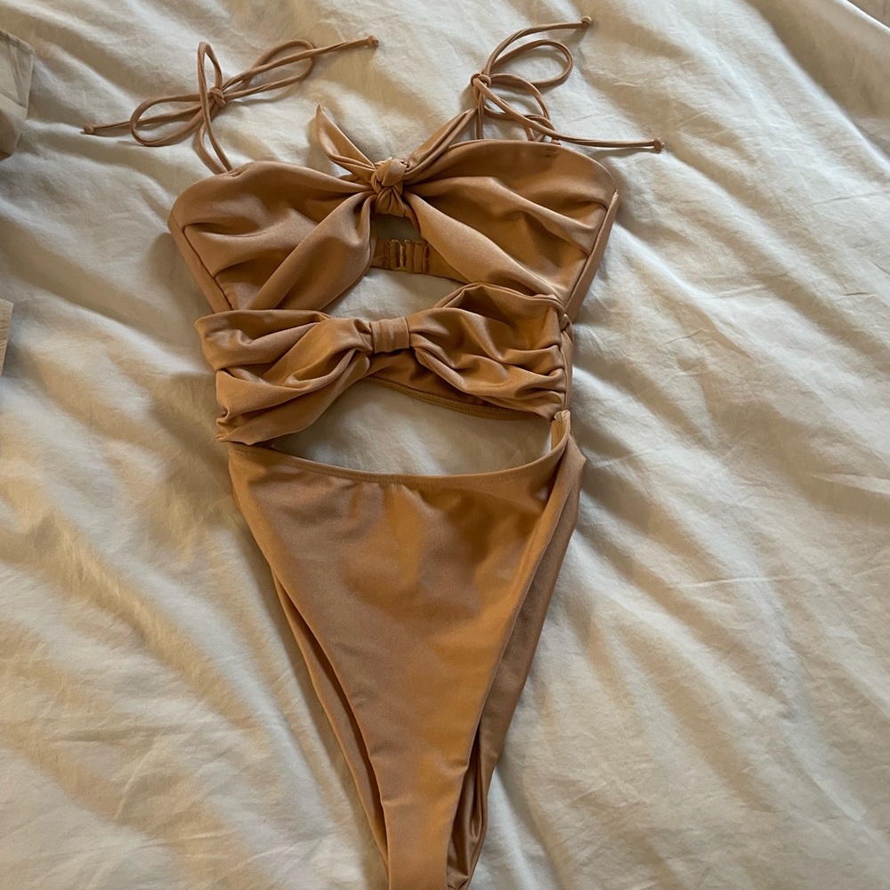 Son of a Hippie Cream strappy one piece